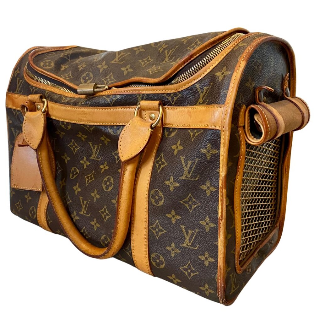 Louis Vuitton Sac Chien 40 Dog Carrier Monogram Pet Travel Bag Purse